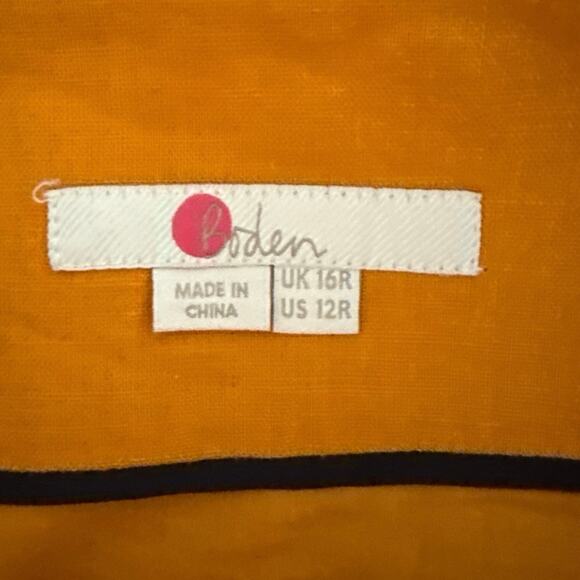 Boden Marigold Leonora Button Front Linen Pencil Skirt Tie Waist Linen Blend 12 - Picture 5 of 13